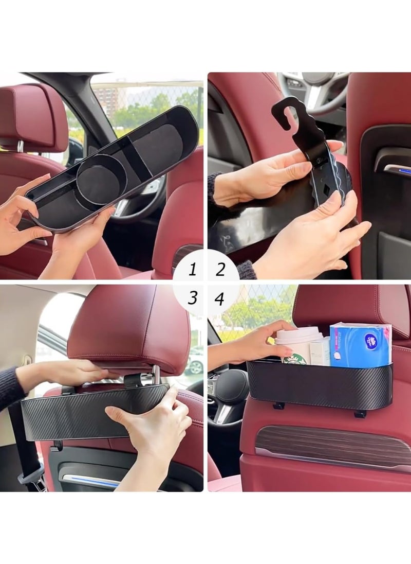 Car Seat Back Organizer Headrest Backseat Organizer with Cup Holder and Hooks
