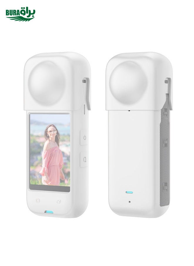 BURAQ - For Insta360 X4 PULUZ Full Body Dust-proof Silicone Protective Case (White) - Image 1