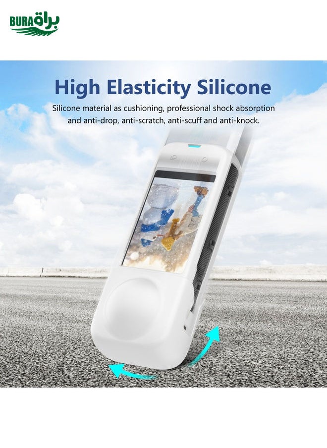 BURAQ - For Insta360 X4 PULUZ Full Body Dust-proof Silicone Protective Case (White) - Image 1