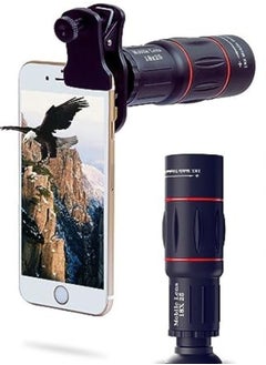APEXEL Cell Phone Lens Universal 18X Optical Zoom Lens Manual Telescope Lens with Clamp for iPhone Samsung and most Android Smartphones