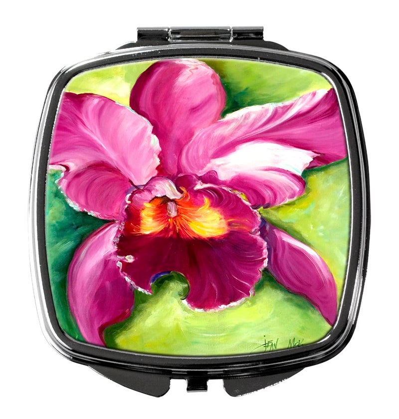 Caroline's Treasures JMK1270SCM Orchid Compact Mirror Decorative Travel Makeup Mirror for Women Girls Gifts Pocket Makeup Mirror Folding Handheld - Image 5