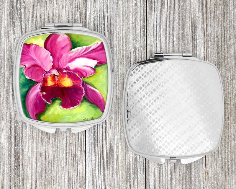 Caroline's Treasures JMK1270SCM Orchid Compact Mirror Decorative Travel Makeup Mirror for Women Girls Gifts Pocket Makeup Mirror Folding Handheld - Image 4