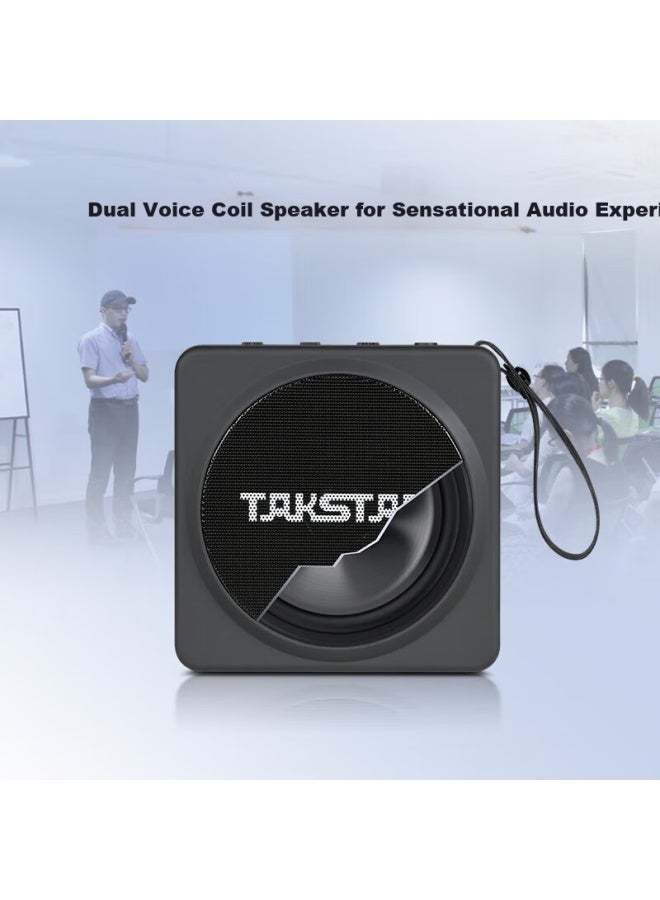 TAKSTAR مضخم صوت لاسلكي E261w، بلوتوث محمول، عالي القدرة، حجم كبير، للتعليم، استخدام احترافي، في الهواء الطلق، 1 وحدة، أسود - Image 3