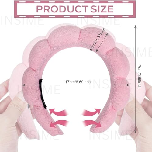 INSIME Hair Band for Facial Time | Makeup Hairband for Women Skincare | Face Wash, Spa, Facial, Skincare Beauty Headband for Women Girls - Image 3