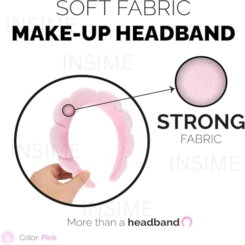 INSIME Hair Band for Facial Time | Makeup Hairband for Women Skincare | Face Wash, Spa, Facial, Skincare Beauty Headband for Women Girls - Image 4