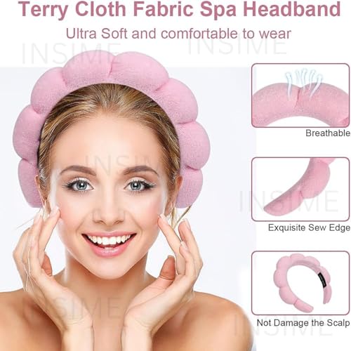 INSIME Hair Band for Facial Time | Makeup Hairband for Women Skincare | Face Wash, Spa, Facial, Skincare Beauty Headband for Women Girls - Image 5