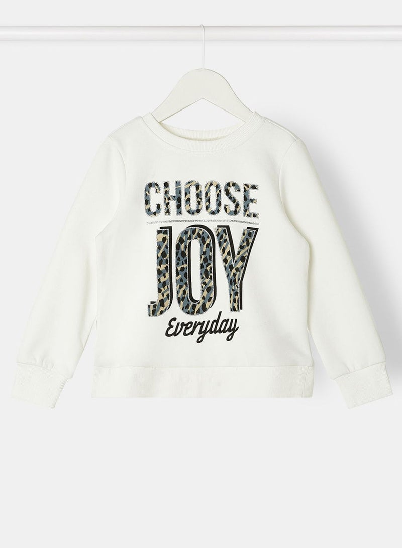 ONLY Kids Slogan Print Sweatshirt  - Image 1