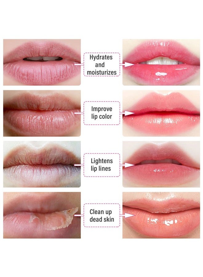 Reengull 30 PCS Lip Mask Collagen Lip Masks Sheet for Dry Lips, Gel Lip Mask Pack for Remove Dead Skin, Moisturizes and Lightens Lip Lines (30 PCS, Peach Red)  - Image 5
