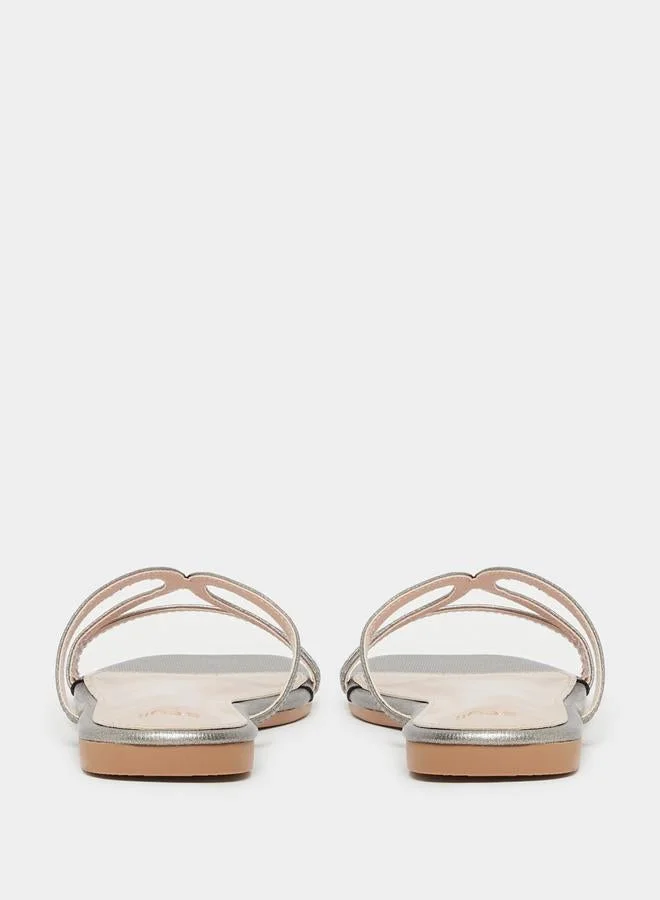 ستايلي صنادل فلات ستيلى متعددة الأشرطة مفتوحة من الأمام