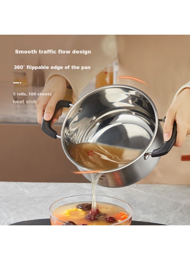 Joyoung Soup Pot, 316l Stainless Steel, Noodle Cooking Pot, Small Milk Pot, Baby Food Pot, Stew Pot, 20cm Small Hot Pot, Ct533 - Image 3