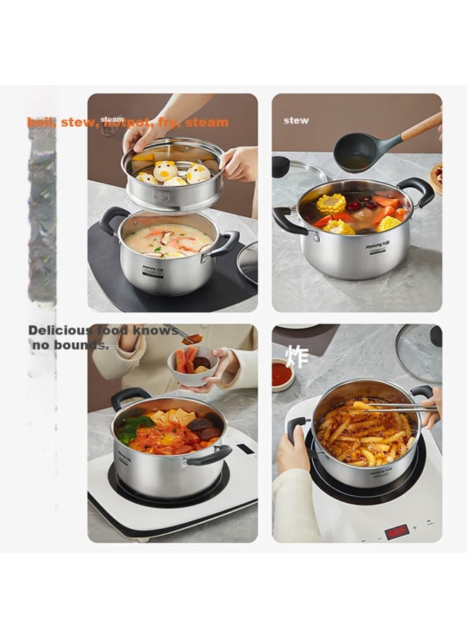 Joyoung Soup Pot, 316l Stainless Steel, Noodle Cooking Pot, Small Milk Pot, Baby Food Pot, Stew Pot, 20cm Small Hot Pot, Ct533 - Image 4