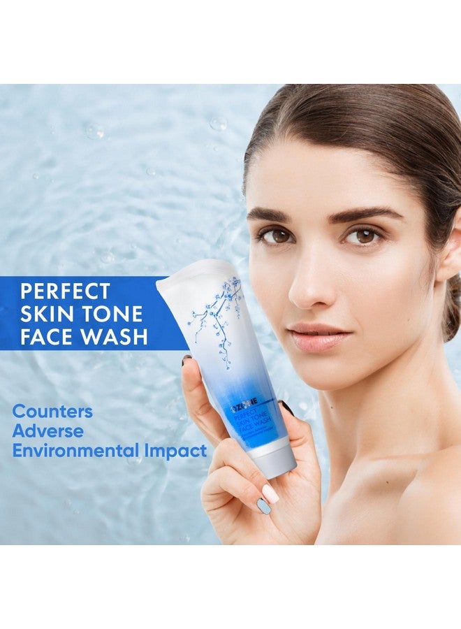 Ozone Perfect Skin Tone Face Wash For Men & Women | Ideal For All Skin Types Helps In Nourishing, Glowing & Moisturising The Skin | Enriched With Aloe Vera, Lemon & Cucumber -100 G (Pack Of 1)  - Image 4
