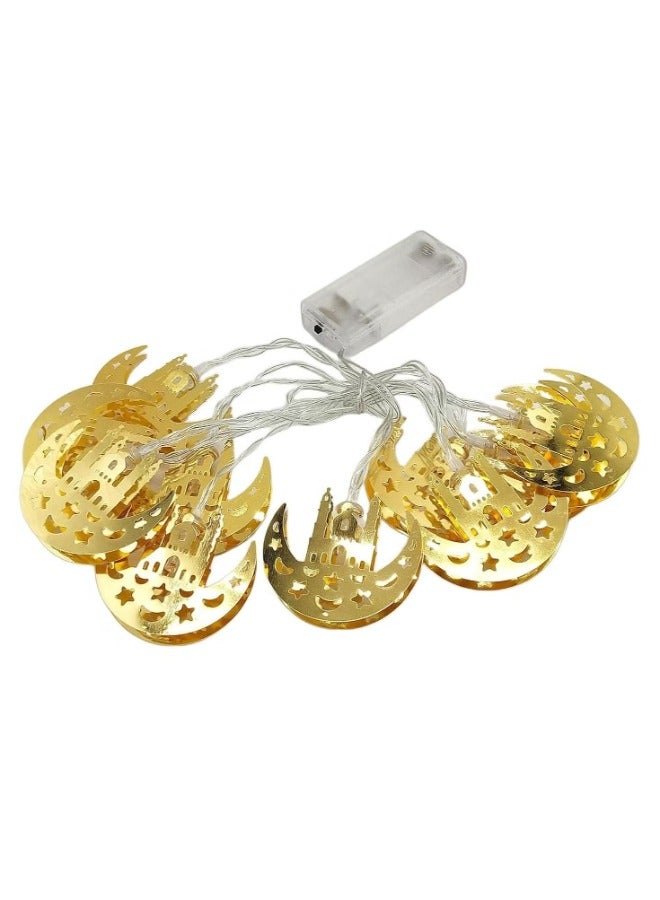 Dreamzon Ramadan String Lights - Iron Moon Castle Fairy Lamp for Home & Festival Decor Ramadan Decor Battery Operated - Image 1