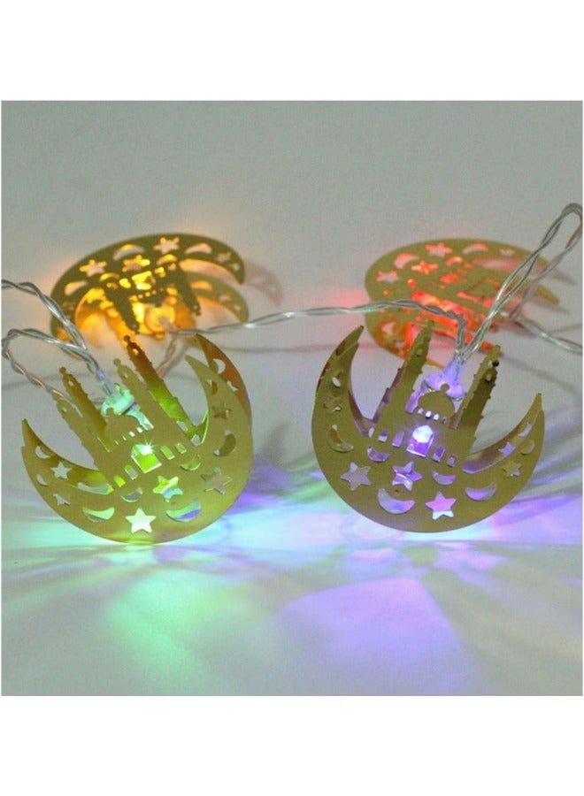 Dreamzon Ramadan String Lights - Iron Moon Castle Fairy Lamp for Home & Festival Decor Ramadan Decor Battery Operated - Image 3
