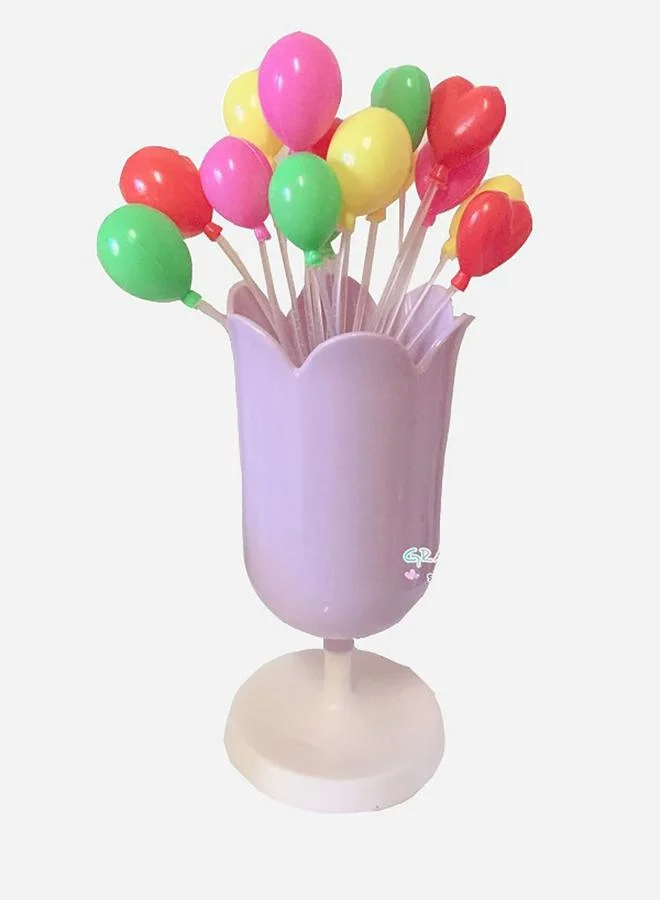ستايلي Purple Flower Shape Pen Holder