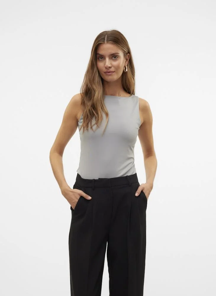 VERO MODA Vmmillion Short Sleeve  Square Neck Top