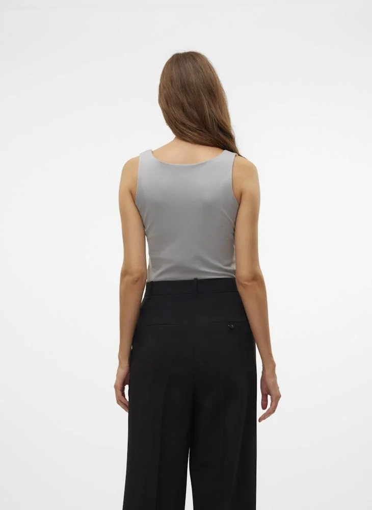 VERO MODA Vmmillion Short Sleeve  Square Neck Top