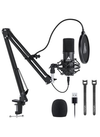AU-A04 USB Microphone, MAONO  Plug & Play PC Computer Podcast Condenser Cardioid Metal Mic Kit with Professional Sound Chipset for Recording, Gaming, Singing, YouTube - pzsku/ZC12324F6337234CF9648Z/45/_/1693755128/87e58a0e-b11d-4ae8-b785-632f6d746997