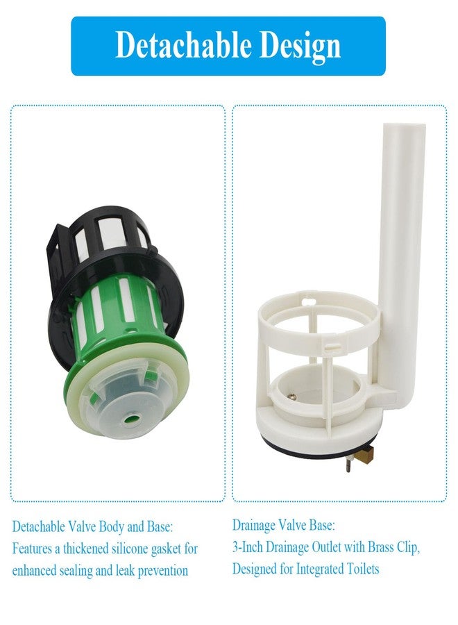 Lychee Light Toilet Flush Valve Replacement Parts for One-Piece Toilets, Compatible with Toto THU Series, Fits 3-Inch Flush Hole - Includes Repair Kit with Two Silicone Gaskets - Image 4