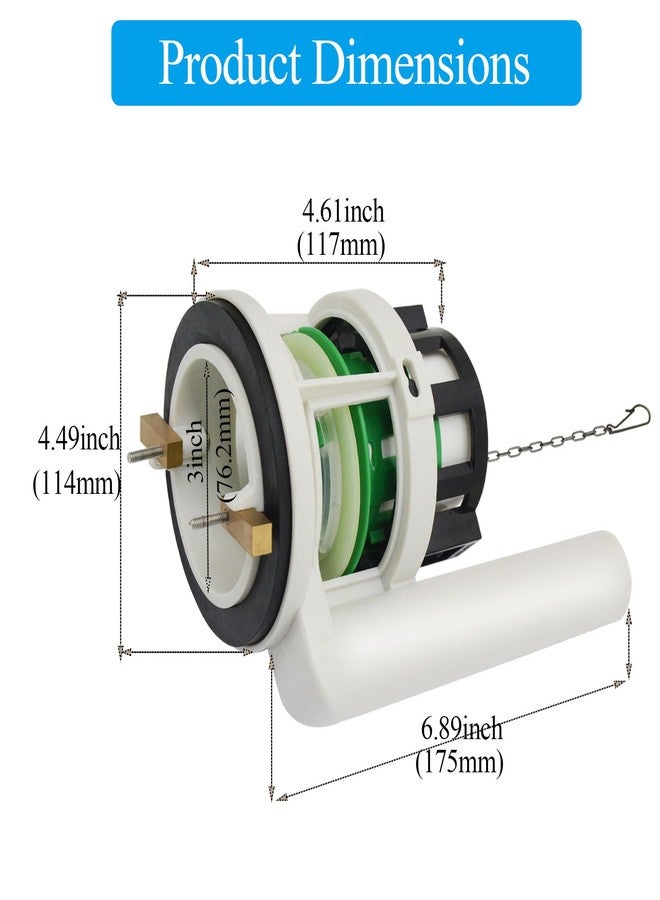 Lychee Light Toilet Flush Valve Replacement Parts for One-Piece Toilets, Compatible with Toto THU Series, Fits 3-Inch Flush Hole - Includes Repair Kit with Two Silicone Gaskets - Image 5