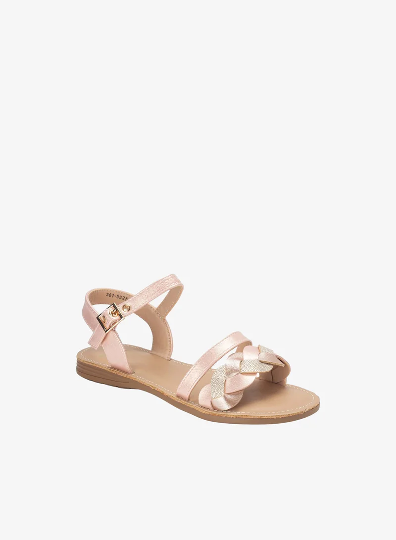 Bata Applique Details Ankle Strap Sandals