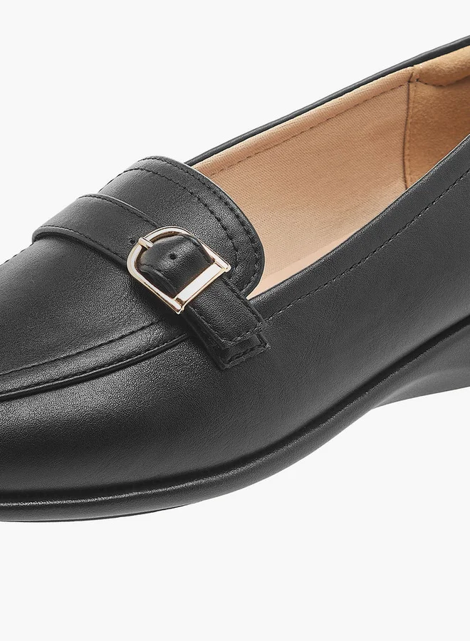 Paprika Women's Solid Slip-On Loafers with Metal Accent