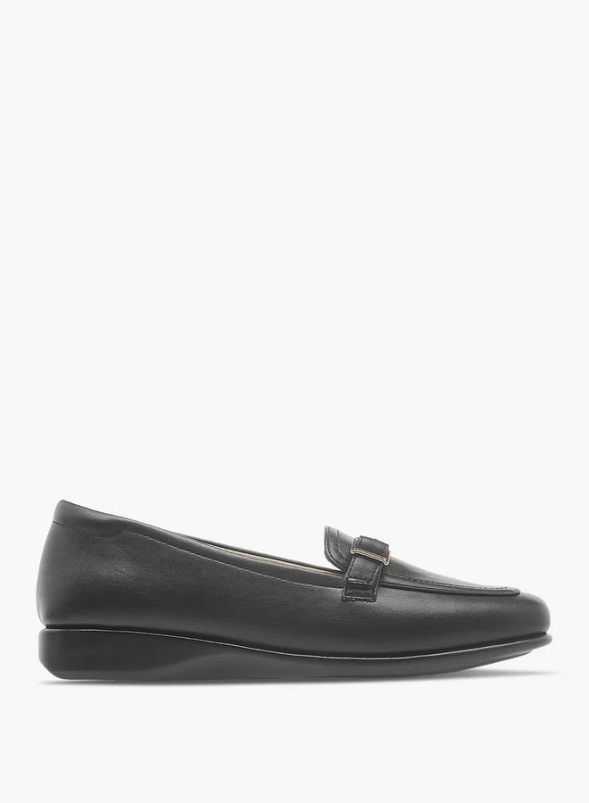 Paprika Women's Solid Slip-On Loafers with Metal Accent