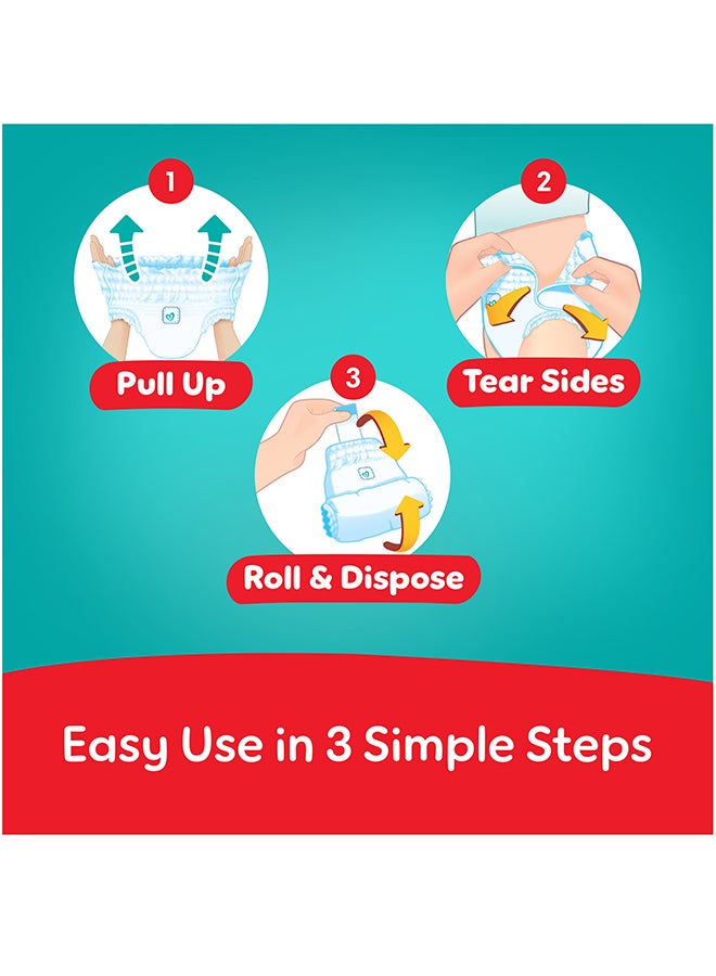 بامبرز بنطلون بيبي دراي مع لوشن الصبار وجوانب قابلة للتمدد وحماية من التسرب، مقاس 6، 16-21 كجم، 76 سروال - Image 5