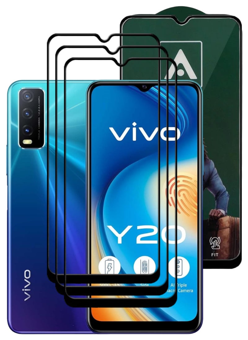 ACLIX 3 Pieces Antistatic ESD Dustproof Premium Quality High Definition Tempered Glass Screen Protector Designed For vivo Y20 - Image 1