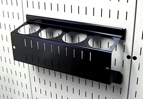 Wall Control Pegboard Spray Can Holder Bracket and Aerosol Can Organizer Pegboard and Slotted Tool Board - Black - Image 3
