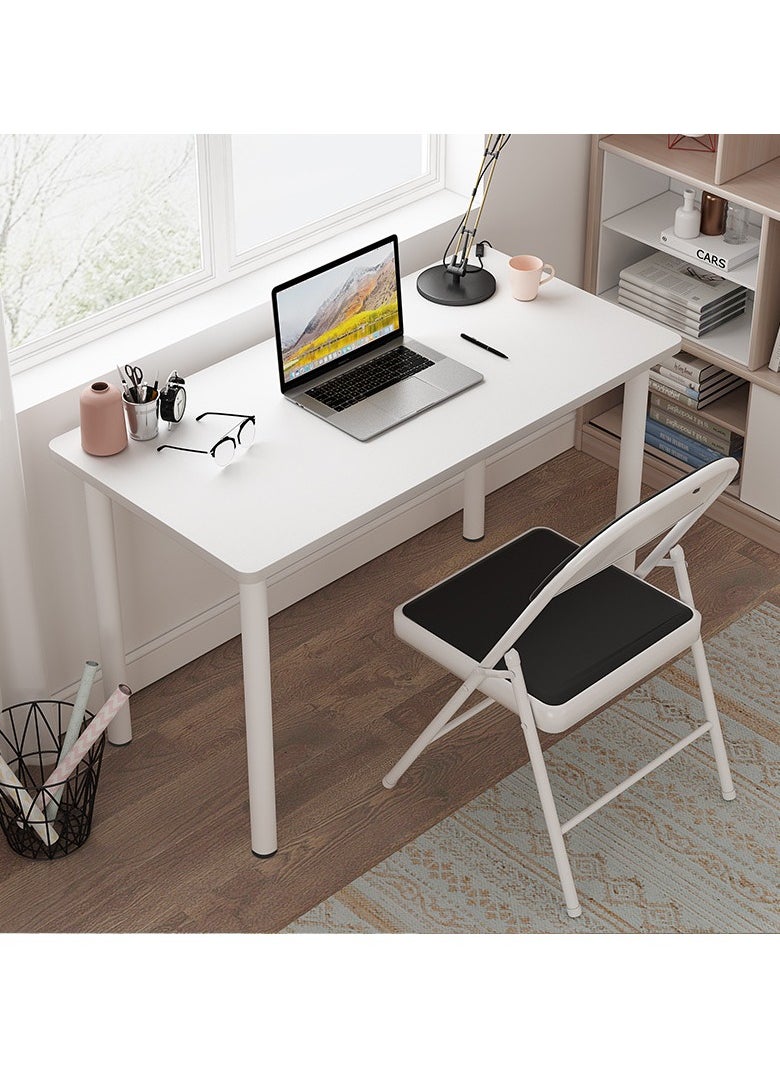 Generic - Computer desk,Office Desk,Writing desk,Simple table for home and office,120*60*75cm (White) - Image 1
