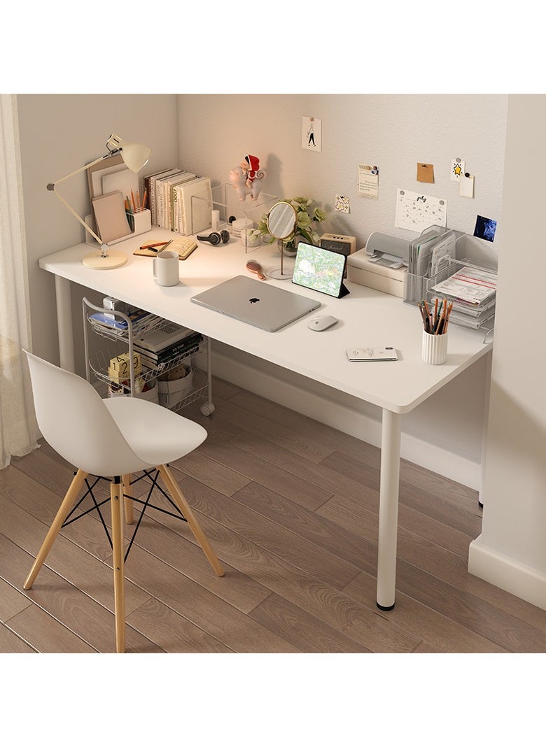 Generic - Computer desk,Office Desk,Writing desk,Simple table for home and office,120*60*75cm (White) - Image 1