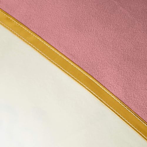 AEROHAVEN™ Set of 2 Premium Velvet with Gold Stripe Decorative Throw Pillow/Cushion Covers with Invisible Zipper - (16 x 16 Inch, Rose Gold) - Image 5