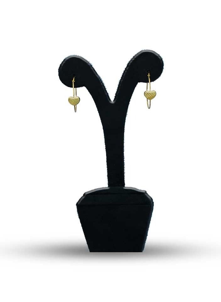 FK Jewellers - Gold Heart Shaped Clip on Hoop Earrings 18KT - FKJERN18KU3130 - Image 1