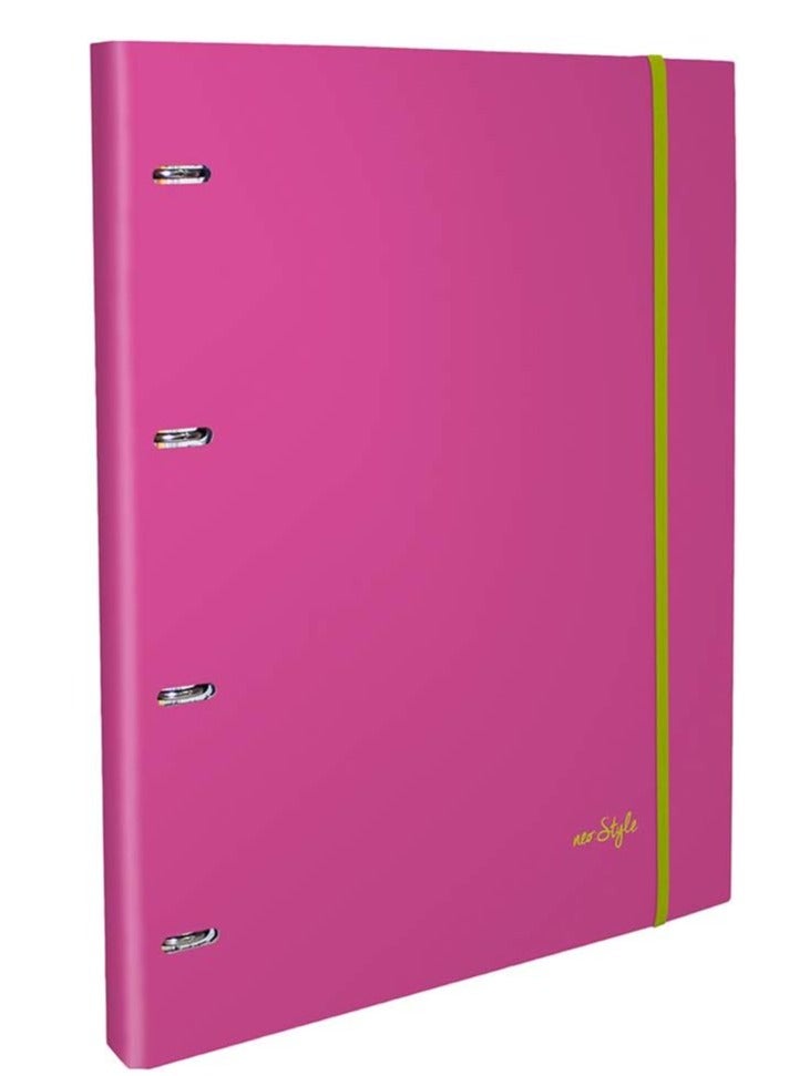 Maxi Ring Binder With Writing Pad And Elastic Band Assorted Colours  - Image 1