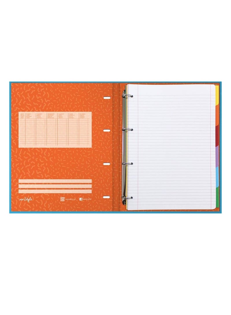 Maxi Ring Binder With Writing Pad And Elastic Band Assorted Colours  - Image 5