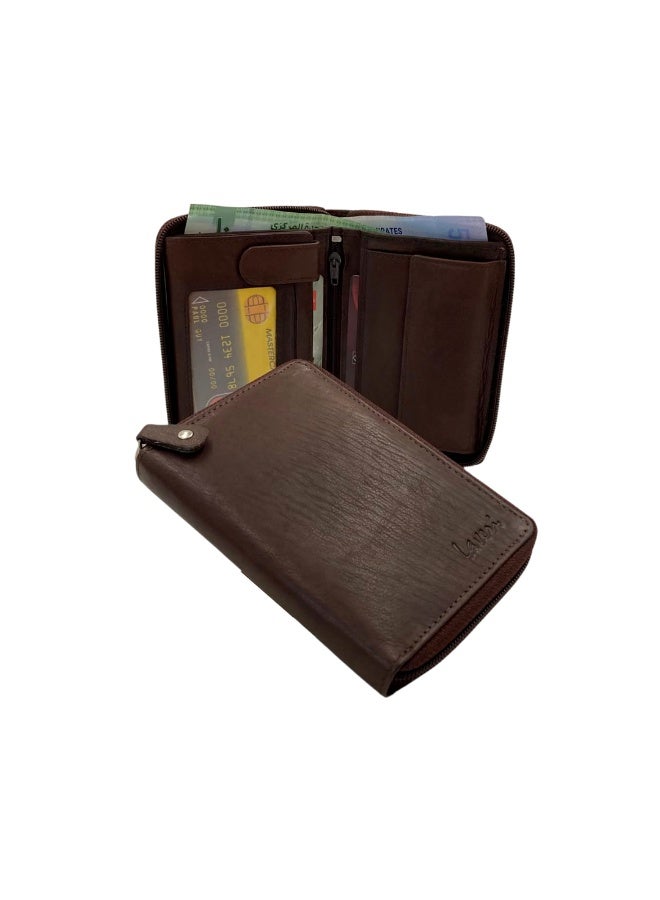 LAVERI LEATHER Fullzip leather mens Wallet #618CZ - Image 1