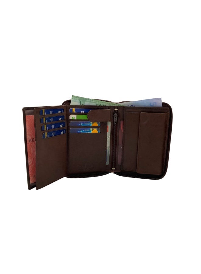 LAVERI LEATHER Fullzip leather mens Wallet #618CZ - Image 4