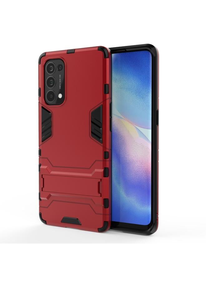 S-TOP Case For OPPO Reno5 Pro PC + TPU Shockproof Protective Case with Holder - Image 1