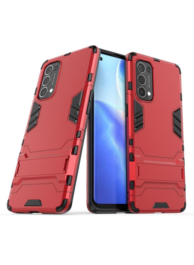 S-TOP Case For OPPO Reno5 Pro PC + TPU Shockproof Protective Case with Holder - Image 2