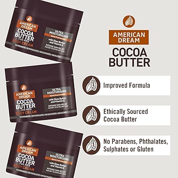 AMERICAN DREAM كريم الجسم بزبدة الكاكاو للرجال من الحلم الأمريكي - كريم مرطب فائق برائحة رياضية منعشة 500 مل - Image 3