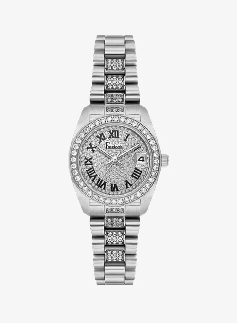 Freelook Paris Freelook Paris - Charmant Women's Watch | Steel Case | Stainless Steel Band | Silver & Round Dial | Analog | Quartz | Mineral Glass | Premium Luxury Watch | Ideal Gift | Water Resistant 30 Meters