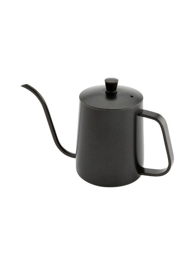 Restaurantware Restpresso 20 Ounce Gooseneck Kettle, 1 Dishwashable Pour Over Kettle - With Thermometer Hole, Non-Stick Coating, Black Stainless Steel Stovetop Kettle, Built-In Handle, - Image 1