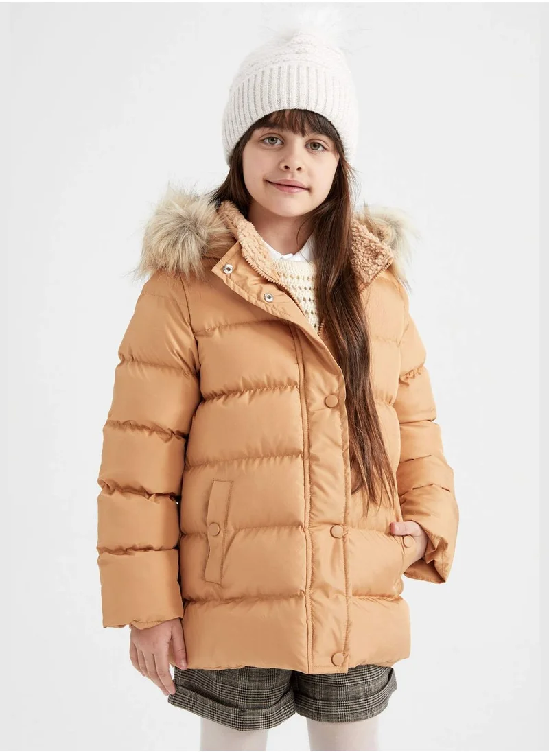 DeFacto Girl Hooded Long Sleeve Parka