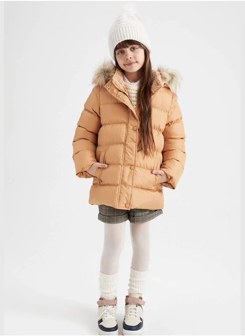 DeFacto Girl Hooded Long Sleeve Parka