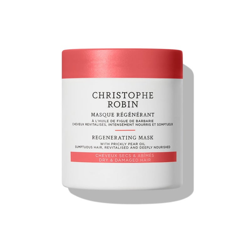 Christophe Robin Regenerating Mask with Prickly Pear Seed Oil for Dry, Damaged and Chemically Treated Hair 75ml, Travel Size - Image 1