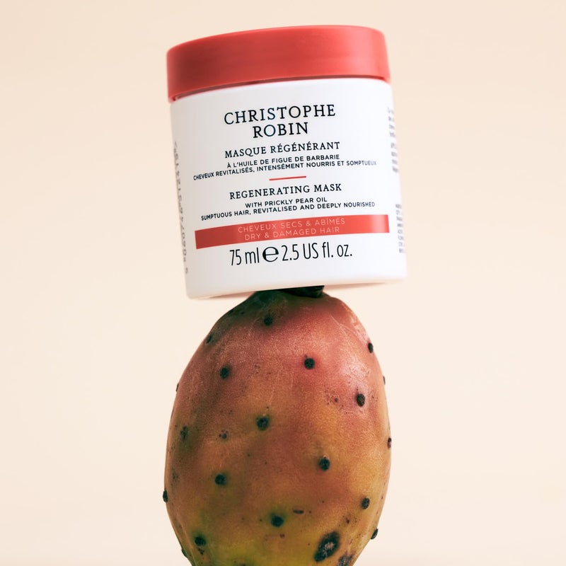 Christophe Robin Regenerating Mask with Prickly Pear Seed Oil for Dry, Damaged and Chemically Treated Hair 75ml, Travel Size - Image 5