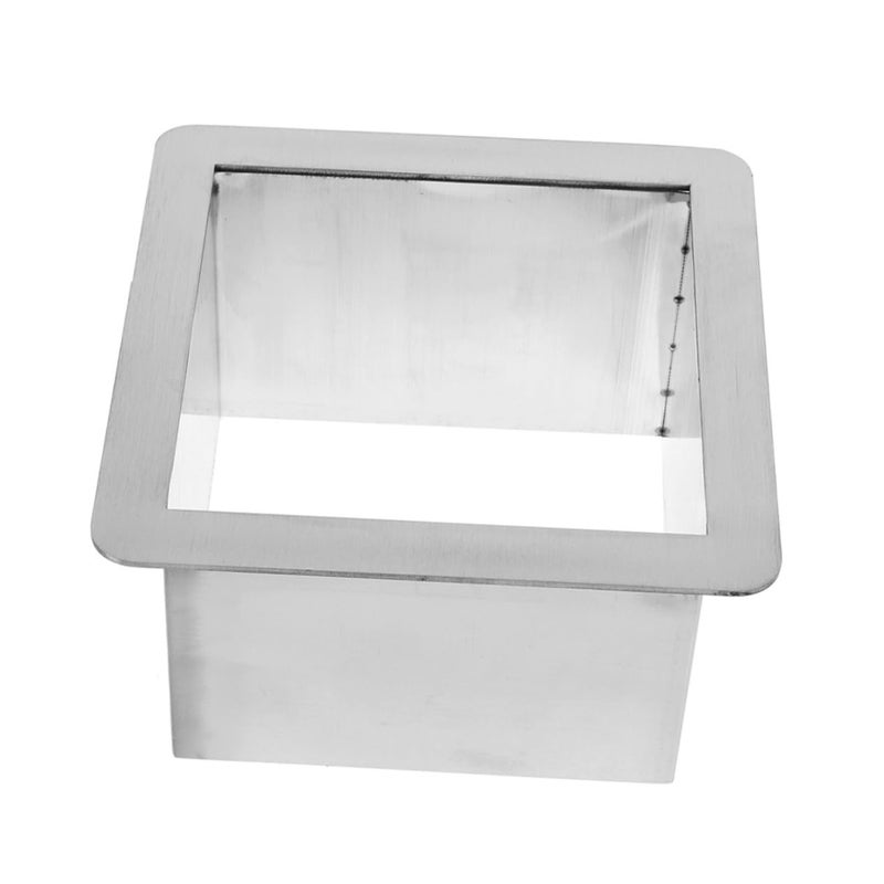 Garneck Stainless Steel Drop Trash Chute Kitchen Waste Basket Grommet Built Countertop Waste Chute - Image 1