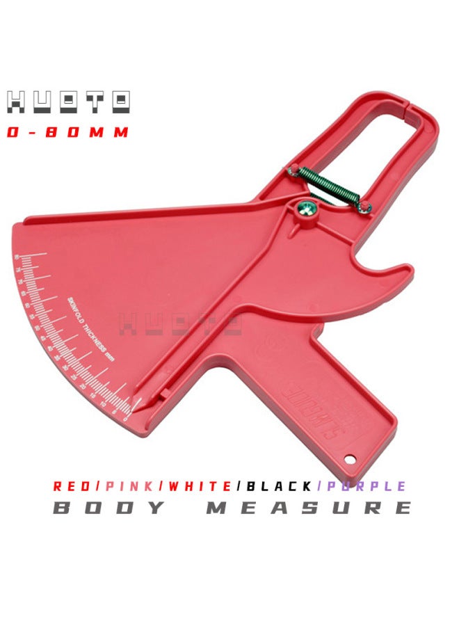 HUOTO Double Spring 80MM 1mm Fat Caliper Fat Clip Sebum Thickness Meter-Model:SLIM Fan Fat Ruler Powder ZFC07  - Image 1