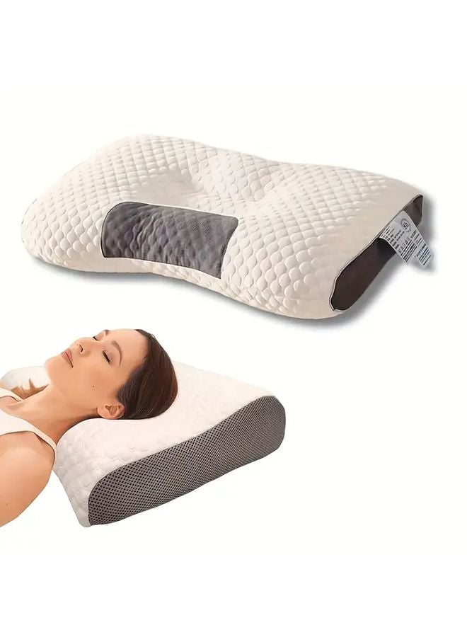 Heavy Duty 850gsm Cervical Lumbar Support Pillow Grey for Neck and Back - Image 1